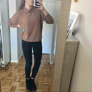 Forever 21 Mock Turtleneck Camel Colored Sweater